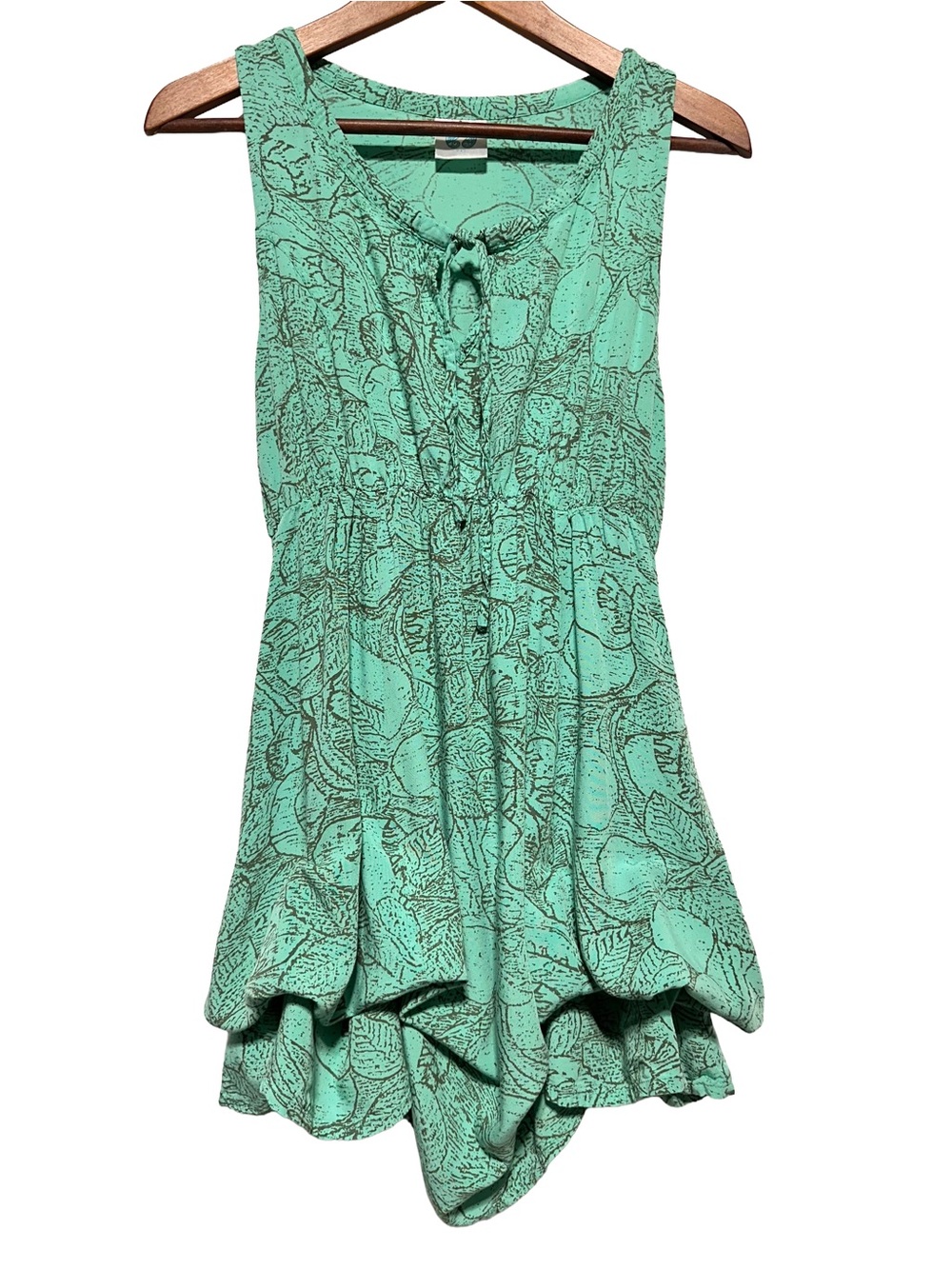 Ananda Bay Mint Green Bubble Hem Dress Boho Sleeveless S